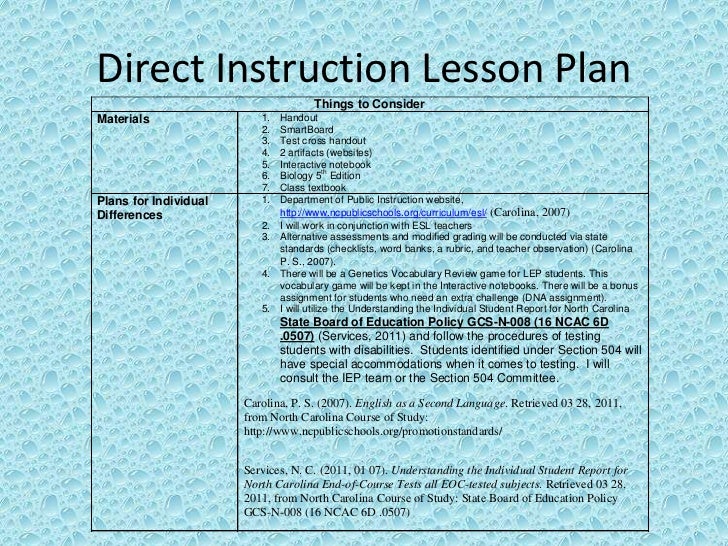 Mendelian read5255 direct instruction lesson plan