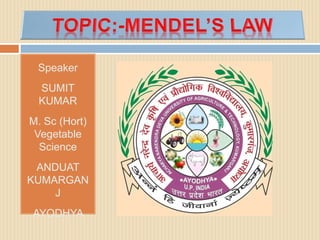 Speaker
SUMIT
KUMAR
M. Sc (Hort)
Vegetable
Science
ANDUAT
KUMARGAN
J
AYODHYA
 