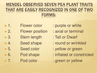 Mendel law