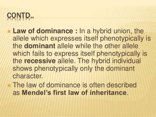 Mendel law