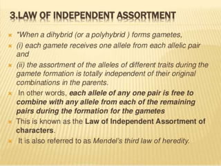 Mendel law
