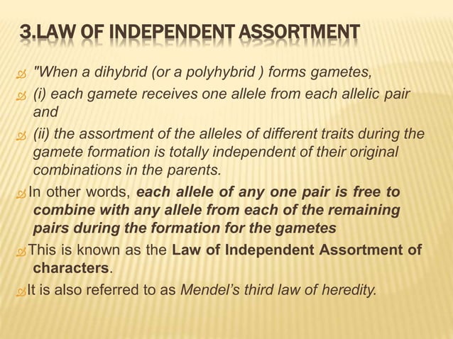 Mendels Laws of Inheritance | PPTX | Gardening | Home & Garden