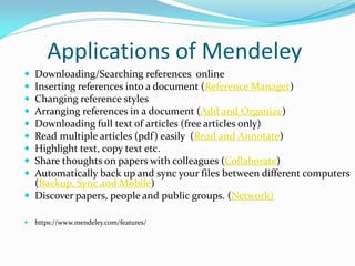 Mendeley Desktop Reference Manager | PDF