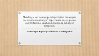 Anggota keluarga sedang mendengarkan dengan penuh perhatian