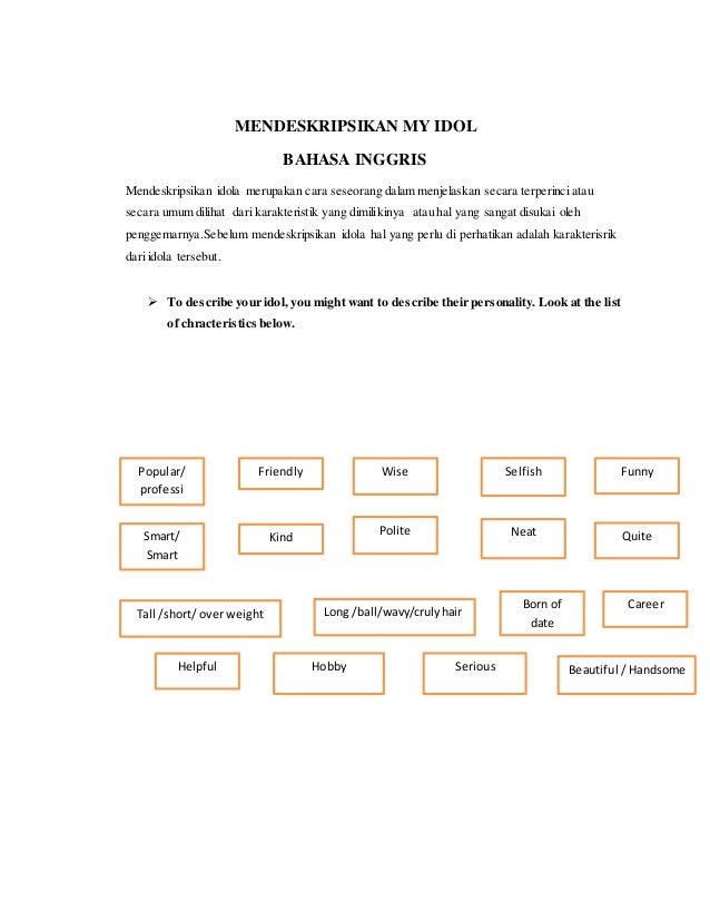Mendeskripsikan My Idol
