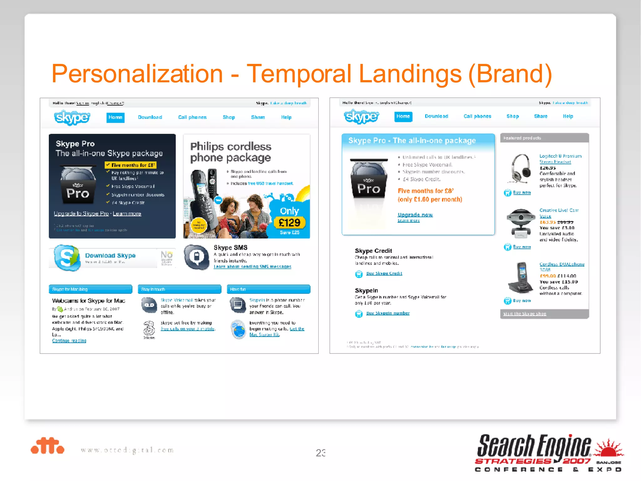 Personalization - Temporal Landings (Brand) 