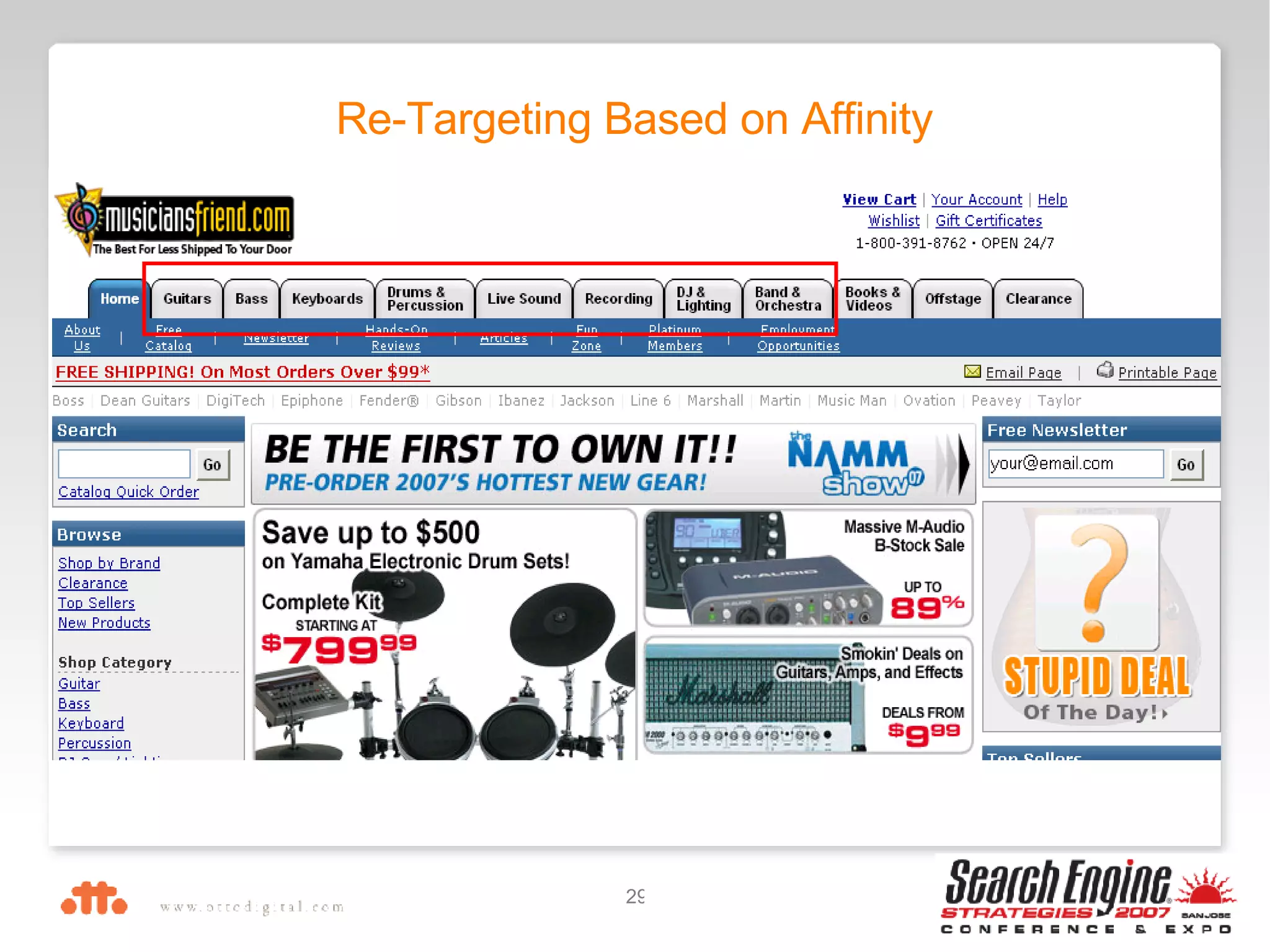 Re-Targeting Based on Affinity 