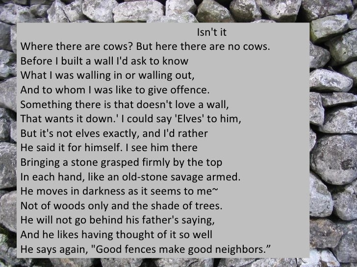 Mending Wall Robert Frost