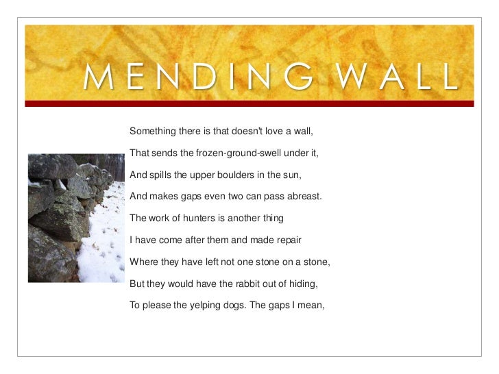 Mending wall