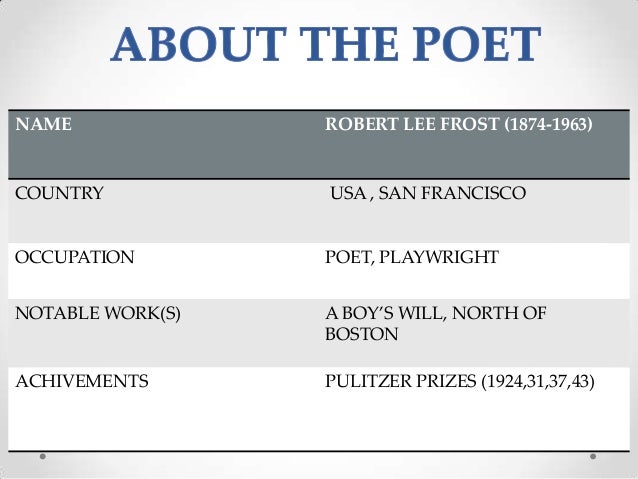 robert frost research paper