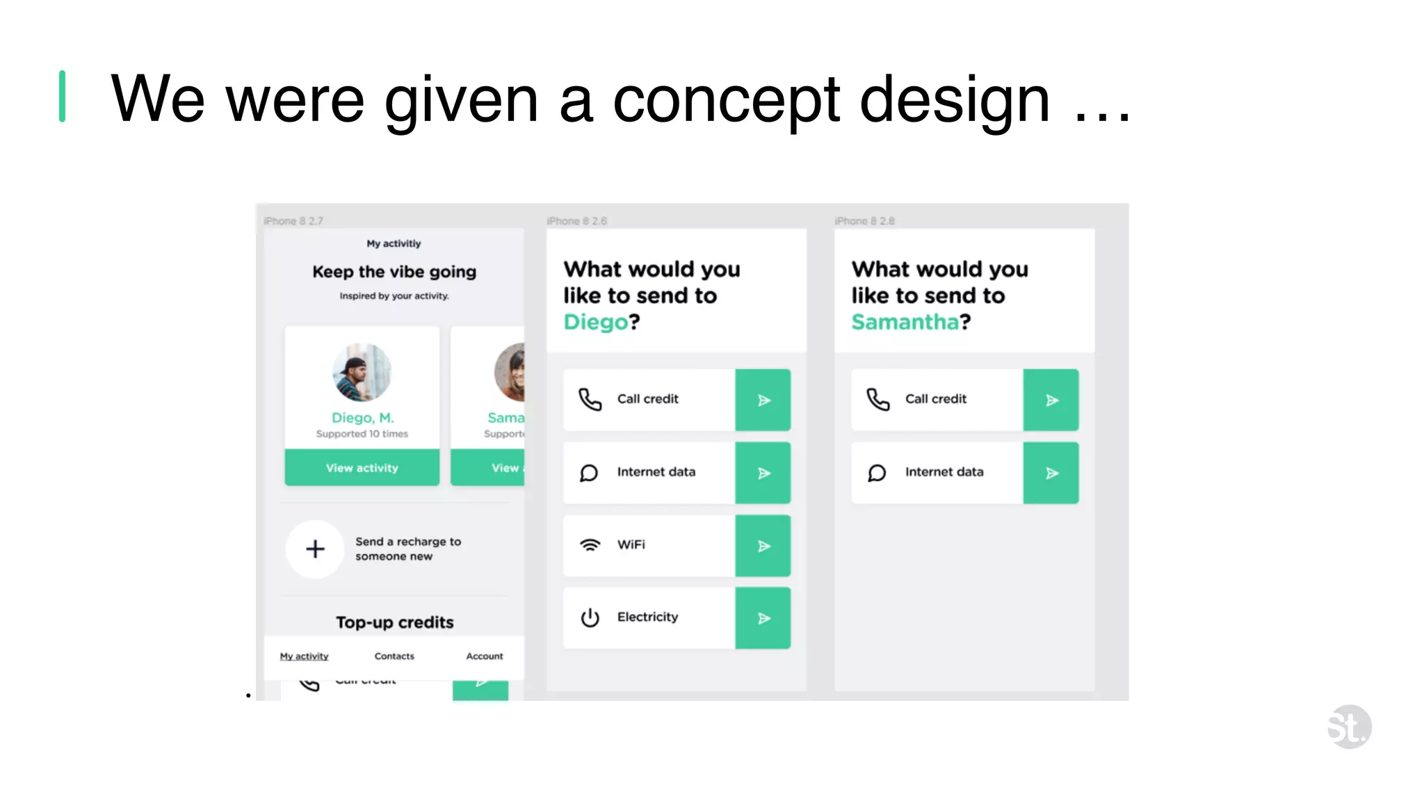 We were given a concept design … • 