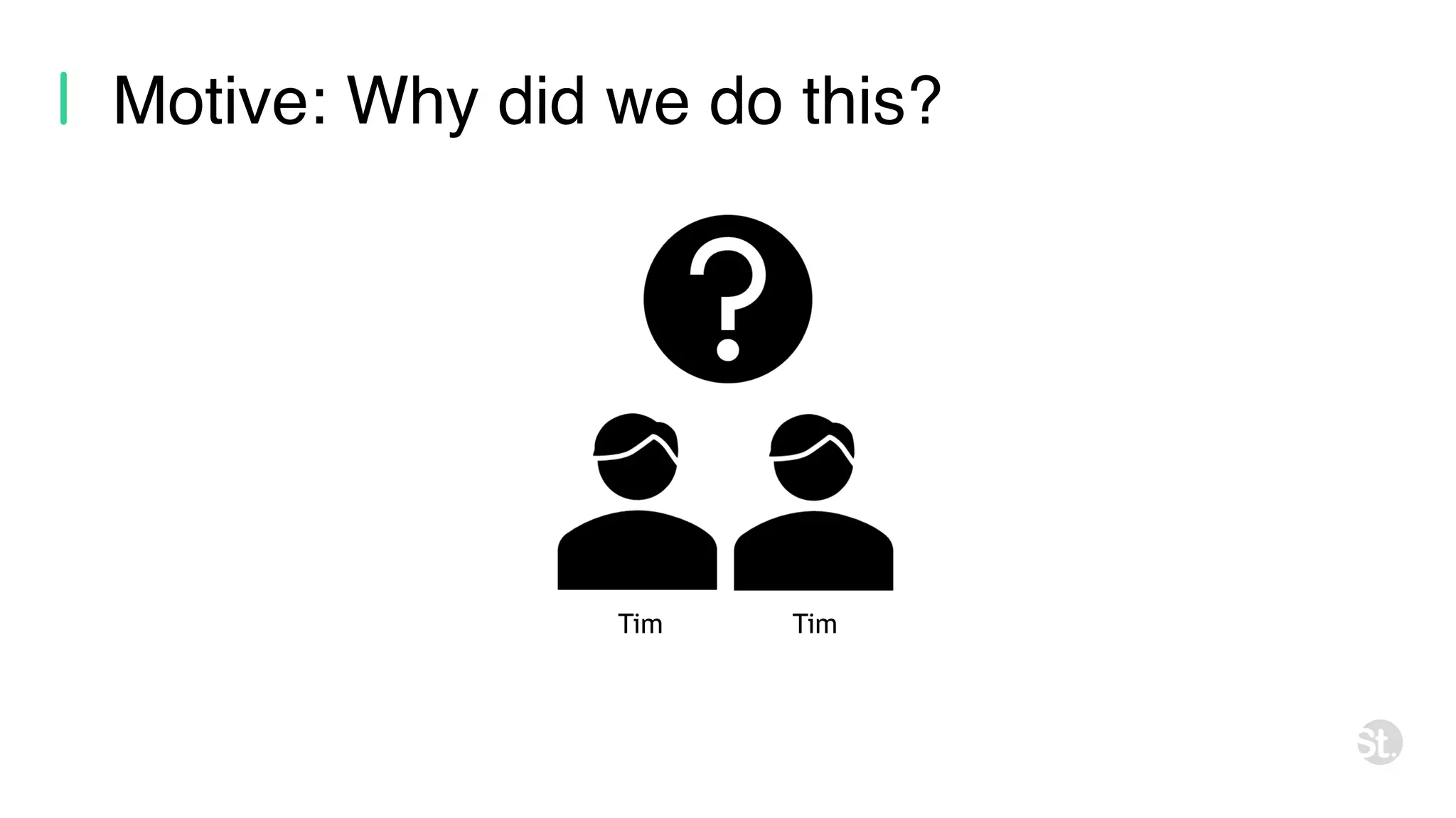 Motive: Why did we do this? Tim Tim 