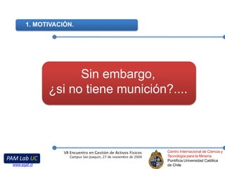 1. MOTIVACIÓN.Sin embargo, ¿si no tiene munición?....