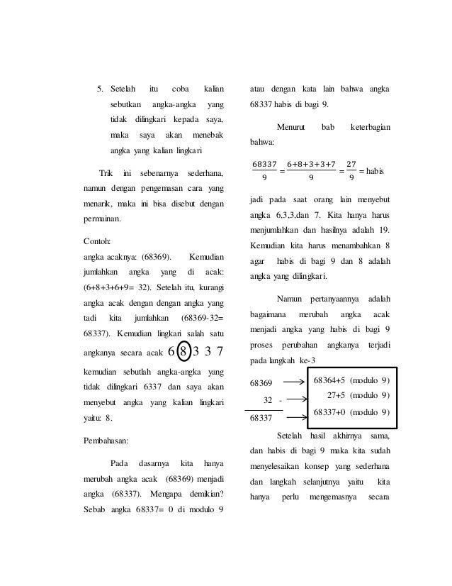 Menebak Angka Dengan Teknik Modulo