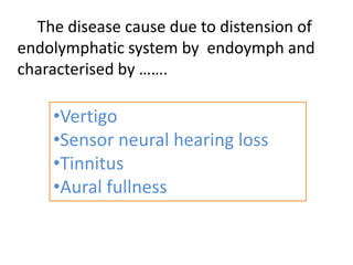 Meneieres disease | PPTX