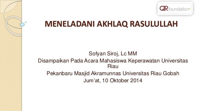 Ceramah Tentang Meneladani Akhlak Rasulullah Sketsa