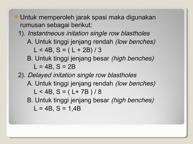 Menentukan lokasi pemboran dan peledakan | PPT