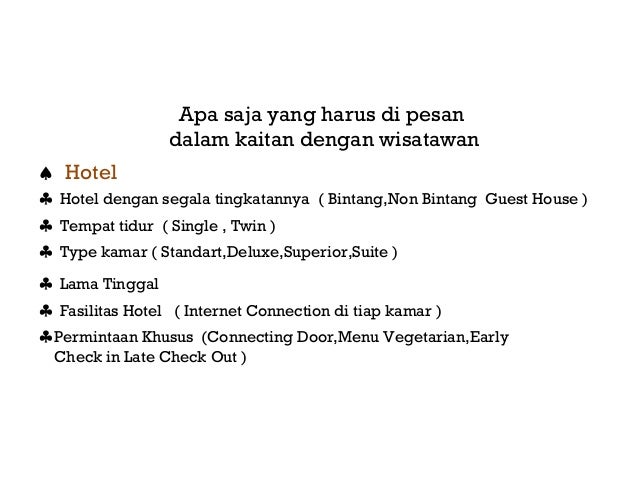 Menerima dan memproses reservasi
