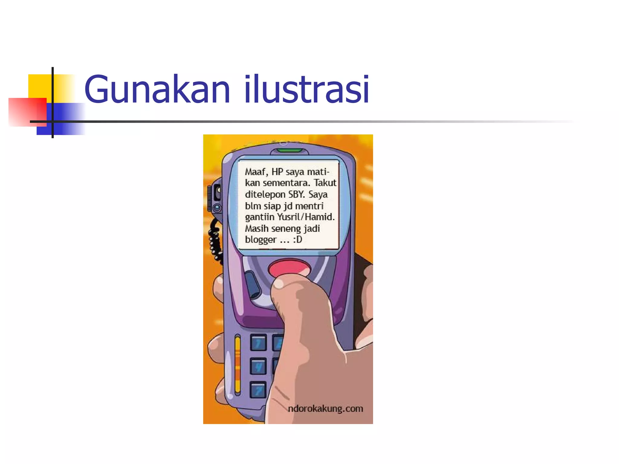 Gunakan ilustrasi 