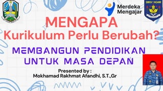 MENGAPA
Kurikulum Perlu Berubah?
Presented by :
Mokhamad Rakhmat Afandhi, S.T.,Gr
 