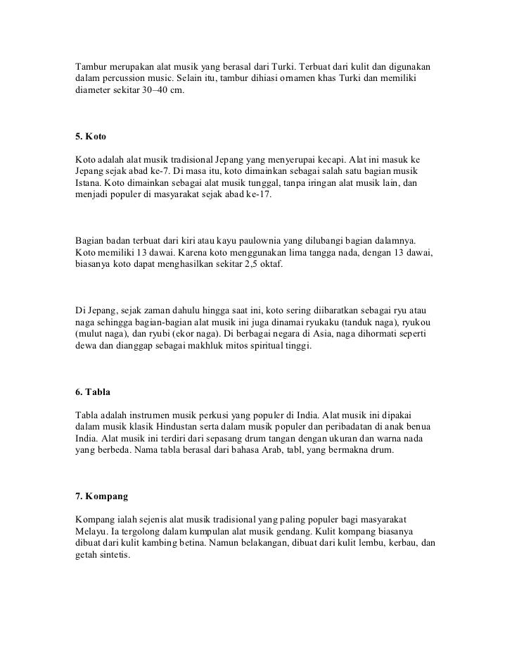 Mengenal A Lat Musik Tradisional Dari Mancanegara