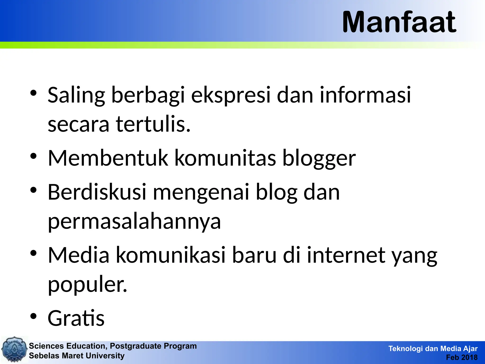 Mengenal Blog untuk pemula dalam membuat blog.pptx