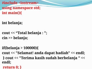 Mengenal C++ koding yang simple dan interaktif bagi siswa sma dan ...