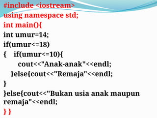 Mengenal C++ koding yang simple dan interaktif bagi siswa sma dan ...