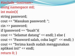 Mengenal C++ koding yang simple dan interaktif bagi siswa sma dan ...