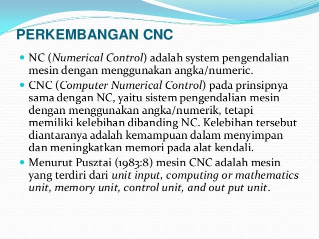 Mengenal Dasar Dasar Cnc