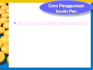  How to give an insulin injection with an insulin pen.flv
 