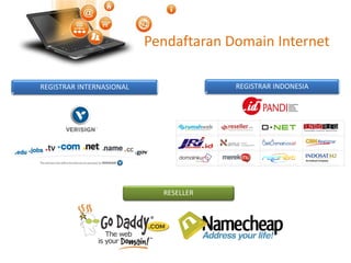 Pendaftaran Domain Internet
REGISTRAR INTERNASIONAL REGISTRAR INDONESIA
RESELLER
 