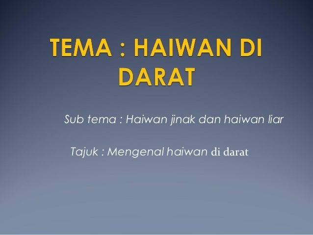 Mengenal Haiwan 1
