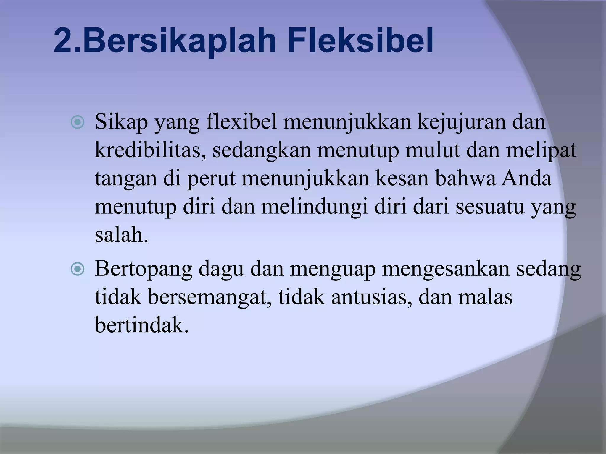 Bahasa Tubuh Ketika Bekerja | PPT