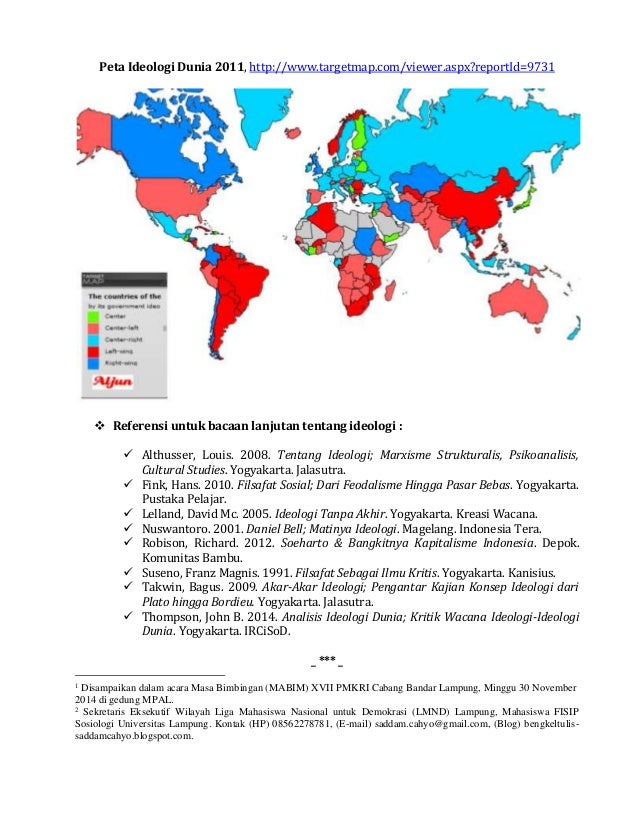 Mengenal Ideologi Besar Dunia Oleh Saddam Cahyo