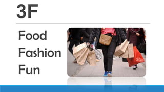 3F
Food
Fashion
Fun

 