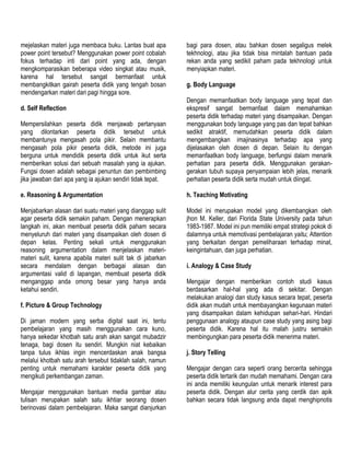 Mengenal metode dan teknik mengajar dosen masa kini | PDF