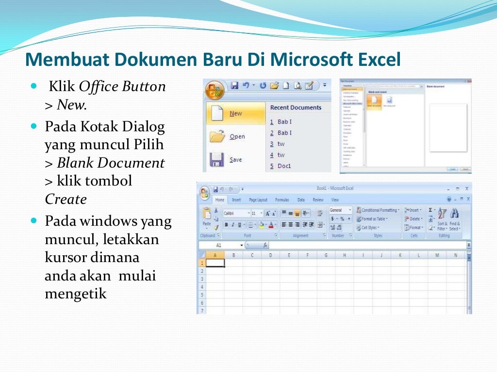 Mengenal Microsoft Excel 2007 Sinau Komputer Riset