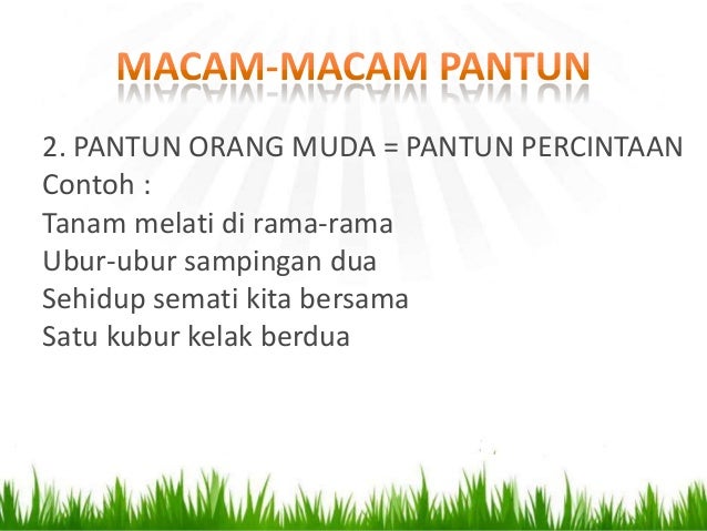 Contoh Pantun Orang Muda Contoh Soal Dan Materi Pelajaran 1