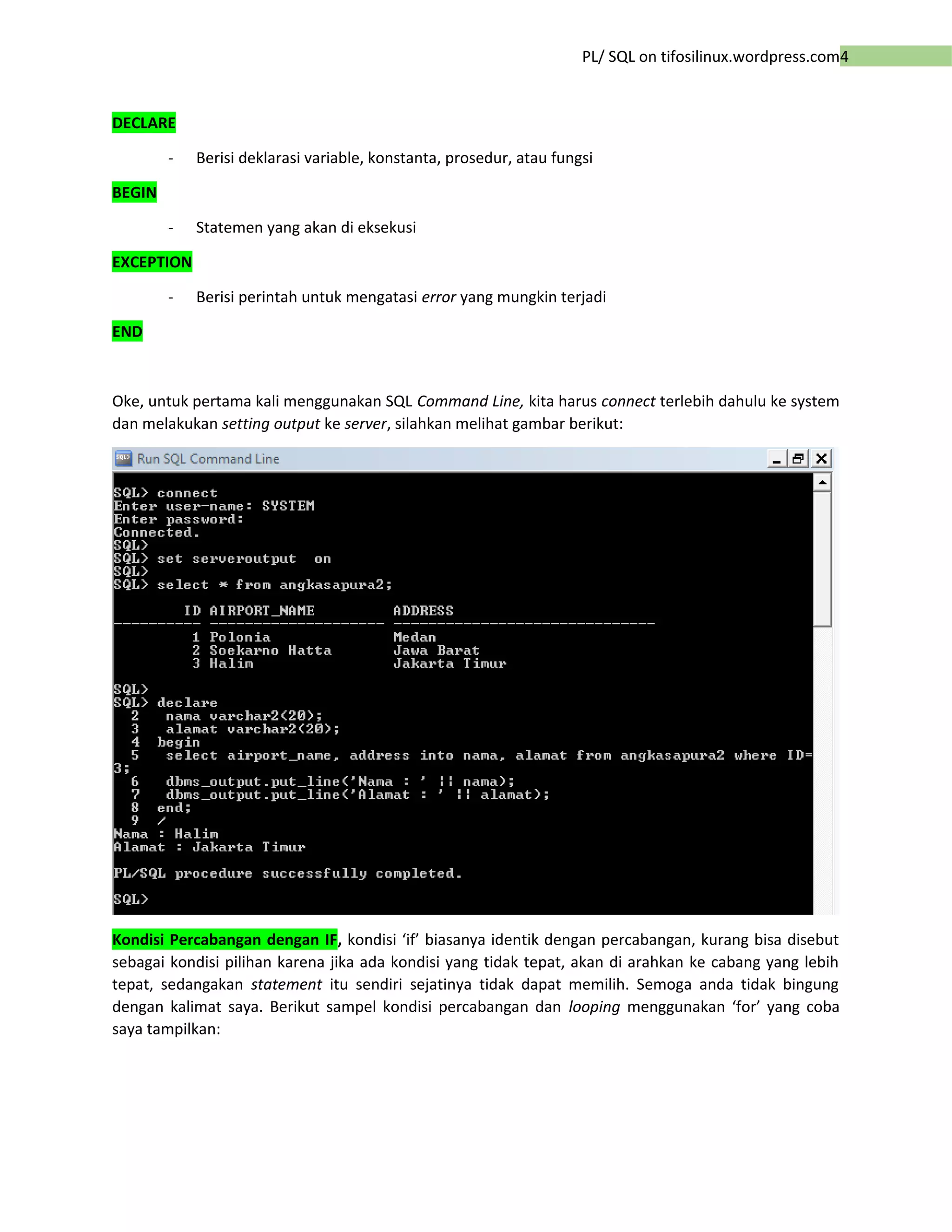 Mengenal ORACLE PL/ SQL | DOC