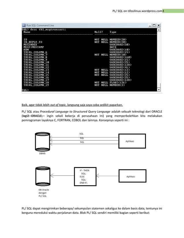 Mengenal ORACLE PL/ SQL | DOC