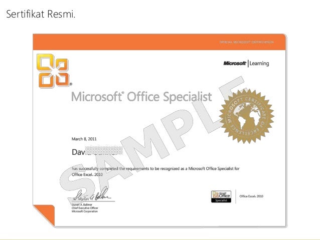 Ujian Sertifikasi Microsoft Office 2013 Ujian Sertifikasi Microsoft Office 2013