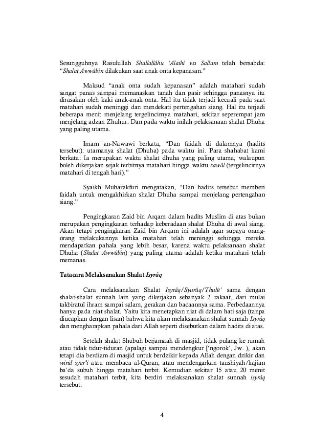 Mengenal Shalat Sunnah Isyraq