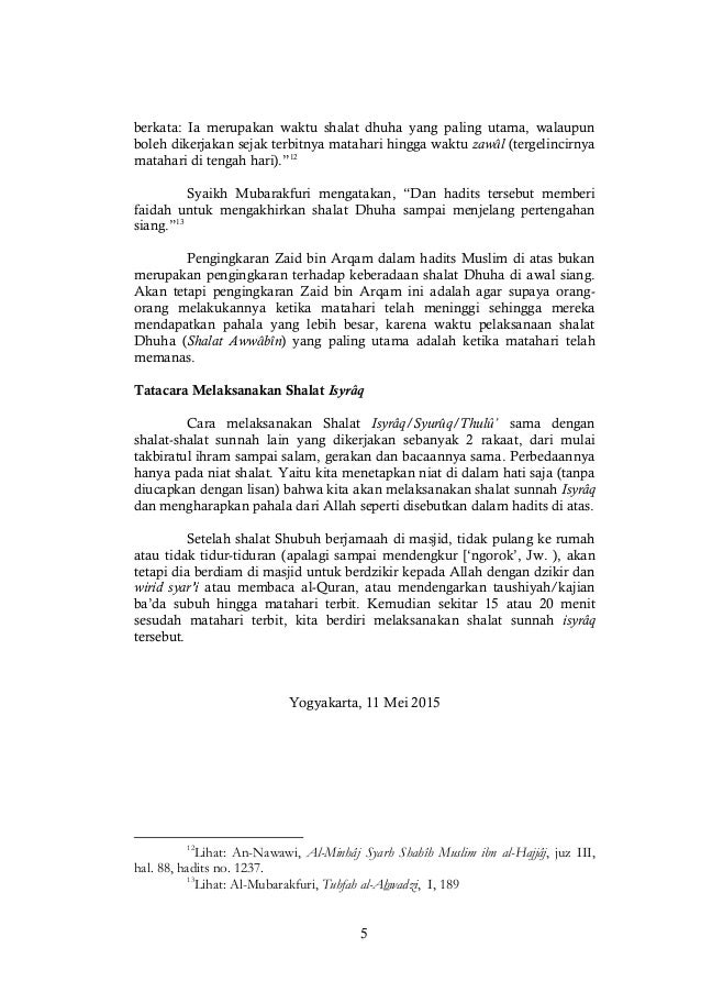 Mengenal Shalat Sunnah Isyraq