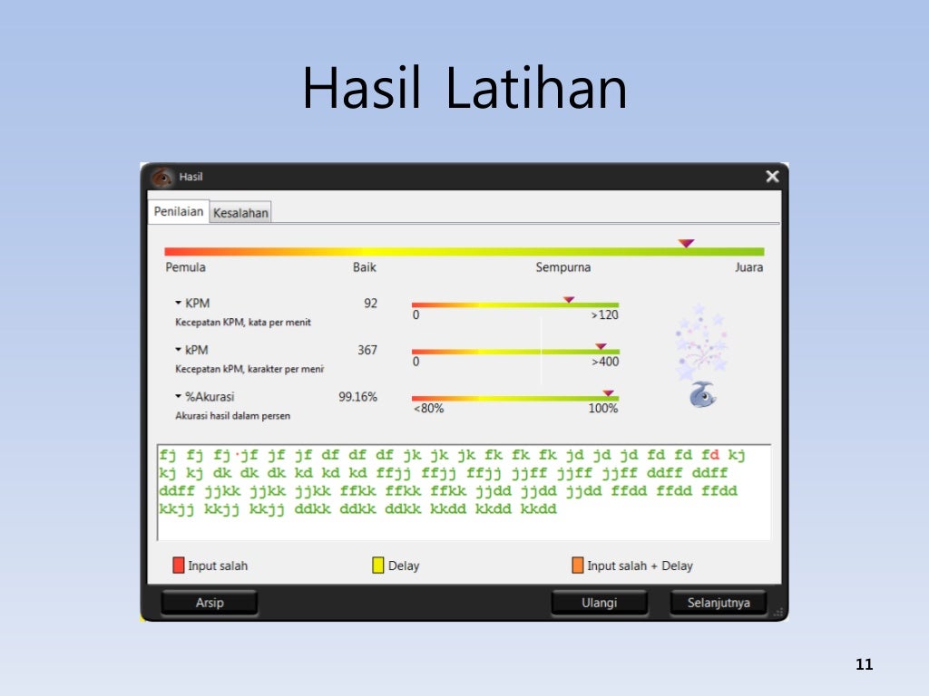Belajar Mengetik 10 Jari (oleh Gun Woo Park, KOICA)