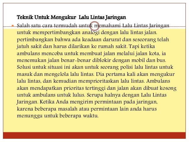 Mengevaluasi lalu lintas jaringan Mengevaluasi lalu lintas jaringan