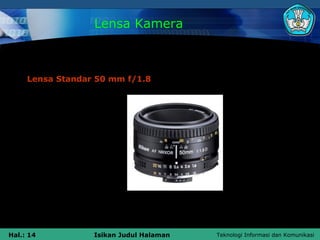 Lensa Kamera Lensa Standar 50 mm f/1.8 