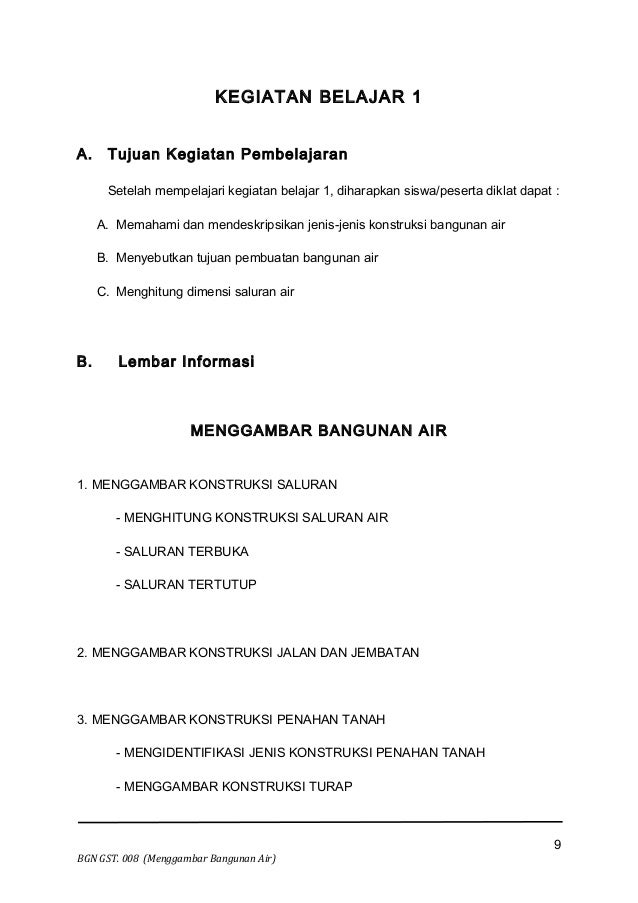 Menggambar Bangunan Air