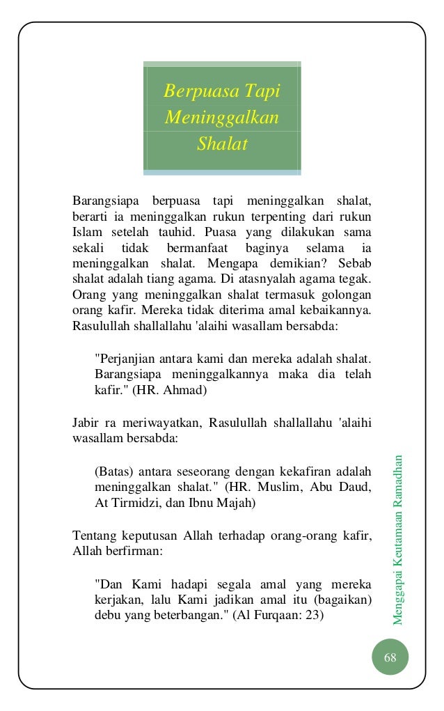 Puasa Ramadhan Adalah Rukun Islam Yang Ke  TulisanViral.Info