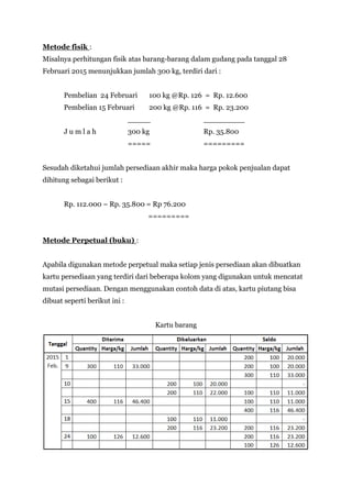 Menghitung harga pokok penjualan (hpp) Slide 3